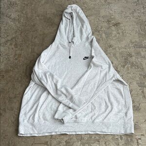 Nike Women's Light Gray Hoodie